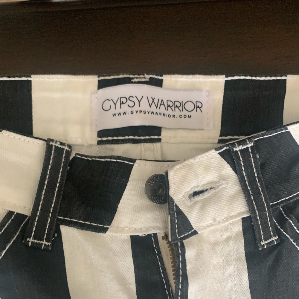 Black and White Striped Jeans - Picture 3 of 6